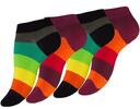 4 páry dámských kotníkových ponožek - rainbow | Velikost: 35-38