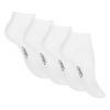4 páry dámských kotníkových ponožek - žebrovaná podrážka | Velikost: 35-38 | Bílá