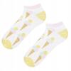 Dámské kotníkové ponožky - zmrzlina | Velikost: 35-40 | Bílá celopotisk