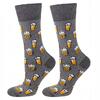 Pánské ponožky pivo | Velikost: 40-45 | Tmavě šedé AOP