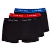 Boxerky Calvin Klein - 3x černá s barevným pásem | Rozměr: M
