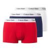 Boxerky Calvin Klein - 1x červená, 1x bílá, 1x tmavě modrá | Rozměr: S