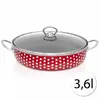 Smaltovaný kastrol s poklicí 3,6 l - Puntíky