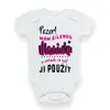 Dětské body "Pozor! Mám šílenou maminku." | Velikost: 50 | Bílá