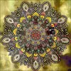 Žlutá mandala 25 x 25 cm