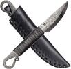 Ručně kovaný keltský nůž Voluta s pouzdrem z kůže | Černá