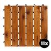 Akáciové terasové dlaždice jednoduché (30 × 30 cm) - 11 ks