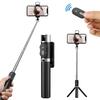 Bezdrátová selfie tyč s Bluetooth, mini stativem a dálkovým ovládáním, 29–97 cm | Černá
