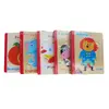 5× Dětská dřevěná puzzle kniha