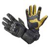 Kožené moto rukavice SOCHI - dlouhé | Velikost: M | Černá/Žlutá
