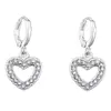 Náušnice s krystaly Swarovski Elements Shine Heart | Bílá