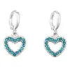 Náušnice s krystaly Swarovski Elements Shine Heart | Modrá