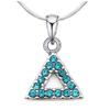 Náhrdelník s krystaly Elements - Trojúhelník multi | Modrá