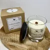 Sójová svíčka s dřevěným knotem - Borůvka & Vanilka