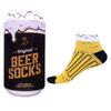 Ponožky s motivem piva v dárkové plechovce – typ 6 | Velikost: 35-38