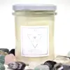 Sójová vonná svíčka s krystalem Tumbled stones | Bílá
