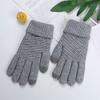 Hřejivé pletené rukavice - šedé