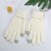 Hřejivé pletené rukavice - bílé