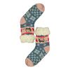 Dámské termo ponožky s beránkem | Velikost: 35-38 | Šedo-modrá