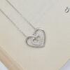 925/1000 stříbrný náhrdelník se zirkony Two hearts