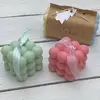 Přírodní sójové svíčky Bubble - červená a zelená