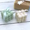 Přírodní sójové svíčky Bubble - bílá a zelená