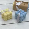 Přírodní sójové svíčky Bubble - modrá a žlutá