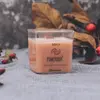 Sójová svíčka s dřevěným knotem - Pomeranč