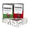 Dárkové balení Crazysocks - 2 páry pánských ponožek Veselý Rudolf zelený a červený | Červená