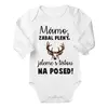 Dětské body: "Jdeme s tátou na posed" | Velikost: 50-56 | Bílá