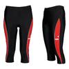 Cyklistické 3/4 dámské kalhoty, černo/červené | Velikost: XS