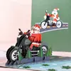 3D vánoční přání - Santa na motorce