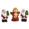 Vánoční postavičky: 2× Santa, 1× andílek červený