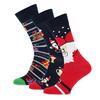 Dámské vánoční ponožky – 3 pack | Navy modrá/červená