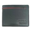 Kožená černá slim peněženka s červeným výřezem | Černá