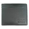 Kožená černá slim peněženka s modrým výřezem | Černá