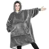 Oversize mikinová deka | Šedá