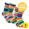 4 páry froté barevných bavlněných ponožek s volným lemem 3278021 | Velikost: 39-42