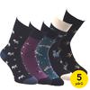 5 párů barevných bavlněných ponožek s volným nesvíravým lemem 91015 | Velikost: 35-38