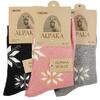 Dámské ponožky Alpaka - 3 pack - vzorované | Velikost: 35-38 | Růžová, světle šedá, černá