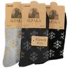 Dámské ponožky Alpaka - 3 pack - vzorované II. | Velikost: 39-43 | Černá, tmavě šedá, světle šedá