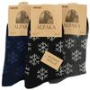 Dámské ponožky Alpaka - 3 pack - vzorované II. | Velikost: 39-43 | Černá, tmavě šedá, tmavě modrá