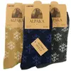 Pánské ponožky Alpaka - 3 pack - vzorované | Velikost: 43-47 | Hořčicová, tmavě modrá, tmavě šedá