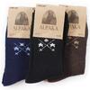Pánské ponožky Alpaka - 3 pack - vzorované II. | Velikost: 43-47 | Tmavě modrá, černá, hnědá