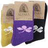 Dámské ponožky Alpaka - 3 pack - vzorované III. | Velikost: 35-38 | Černá, fialová, žlutá