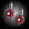 Náušnice Brillance Marquise Red