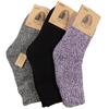 3 pack dámských ponožek alpaka | Šedá, černá, fialová