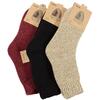 3 pack dámských ponožek alpaka | Červená, černá, béžová