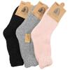 3 pack dámských ponožek alpaka | Černá, šedá, růžová