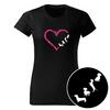 Dámské tričko "Jezevčík v srdci (hladkosrstý)" | Velikost: S | Černá